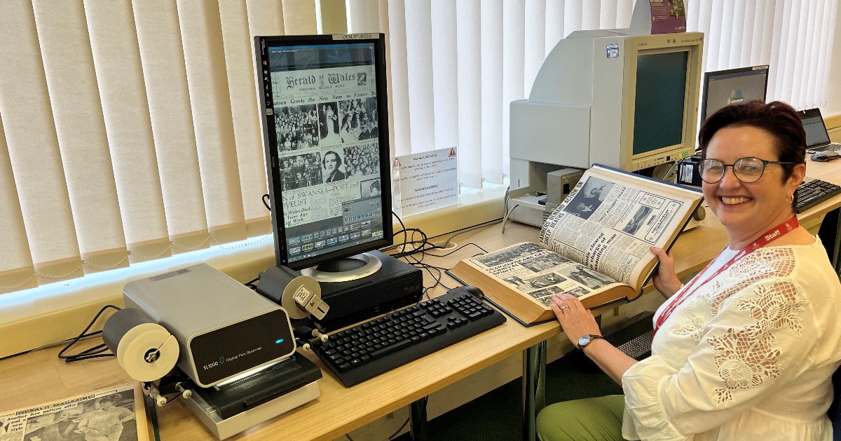 The Principal Librarian's book choice for #LocalHistoryMonth is; 'The Herald of Wales' Newspaper Swansea Central Library maintains large collections of local newspapers, in print and on microfilm. We have bookable microfilm reader/printers available for customers.