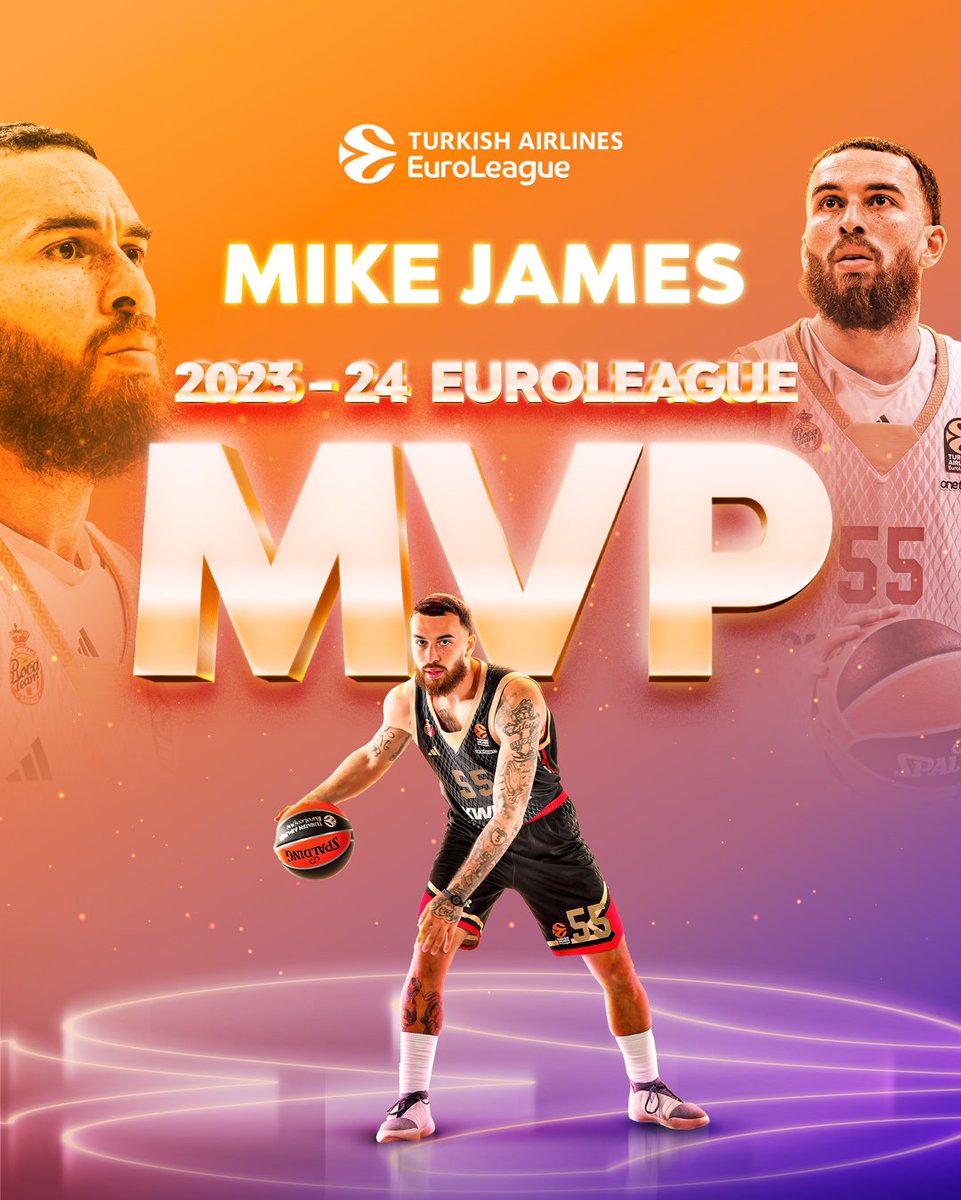 Monaco forması giyen Mike James, EuroLeague'de 2023 - 2024 sezonunun MVP'si seçildi.