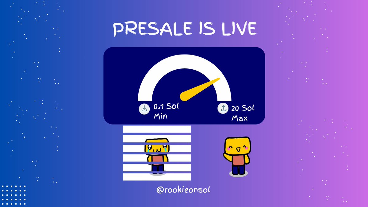 ⏰12 HRS Last call ON PUBLIC PRESALE ROUND 1 📈Stakes bout TO🚀🚀
#Presale Live | Snag some $Rookie coins before blast off 🚀Send⚡️Min 0.1 SOL To HjUB1m8rauQgZ62qgzh9yacdhL4iLQsK3Q8fL7GinzRB
💸30,000,000 #Airdrop 🪂 for early supporters Follow💕+RT Drop your $SOL address #Solana