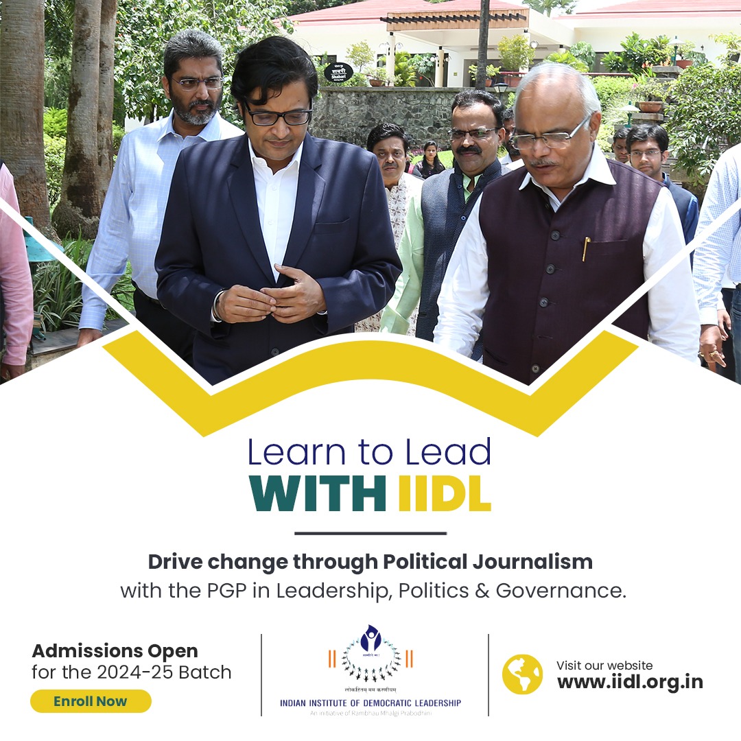 Passionate about politics? Harness your potential with IIDL's Post Graduation Programme in Leadership, Politics, and Governance. Learn to lead and embrace the power of Political Journalism. Admissions are open for the 2024-25 batch. Apply now! iidl.org.in/apply-now/ #Politics