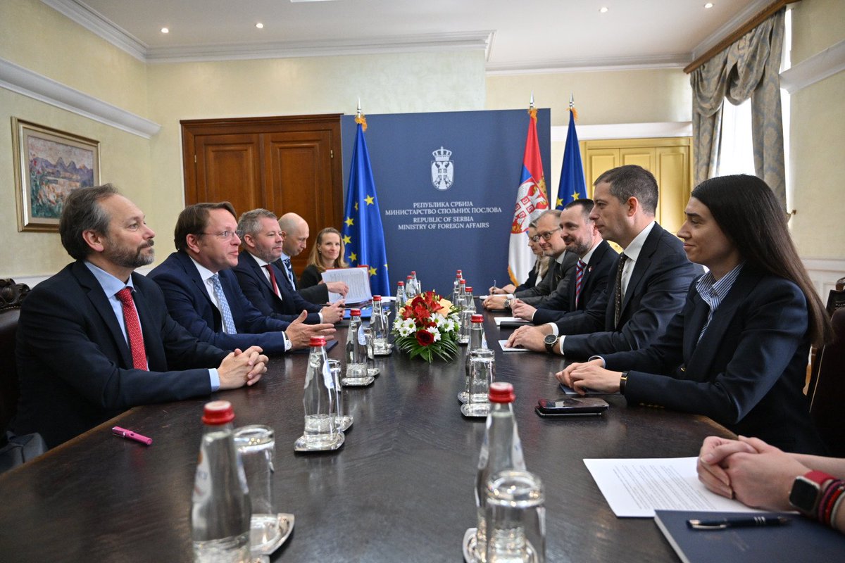 Very constructive meeting w/ @MFASerbia @markodjuric Success of #Enlargement goes through the Belgrade-Pristina Dialogue. Through the Growth Plan & the Reform Agenda we can facilitate addressing the outstanding issues. Looking forward to working together.