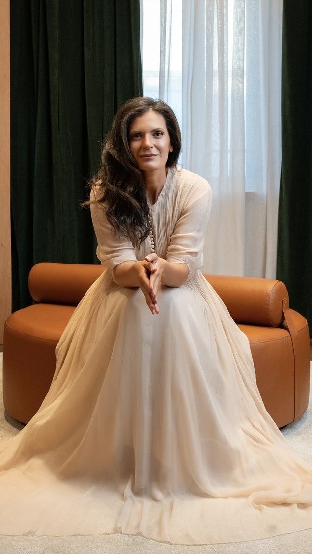 #VeronicaBertiBocelli in a #ErmannoScervino dress, interviewed by <a href="/VanityFairIt/">Vanity Fair Italia</a>