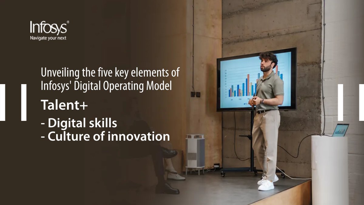 'Talent+' is the fifth element of the five key elements of Infosys' evolved digital operating model showcasing our #digitalskills infused with AI-led learning paths & evolved digital career streams to deliver successful digital transformation for clients. infy.com/4dwKW6R