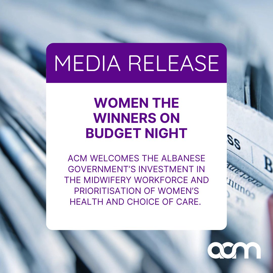 Some huge wins for midwifery in the #2024Budget including #MBSitems, #Homebirth, #StudentPracPayments, #LARC insertion/removal scholarships. Read more here: midwives.org.au/Web/News-media…