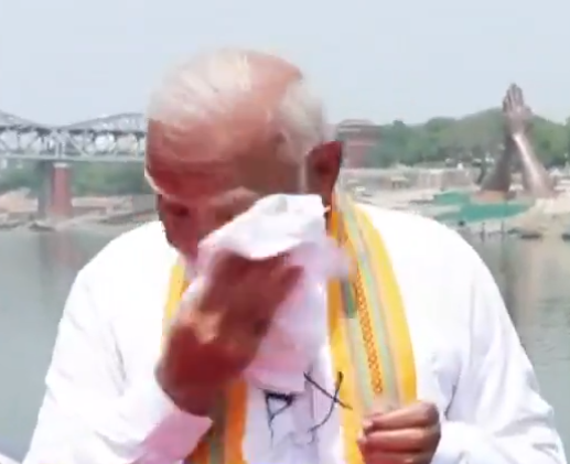The tears that was missing during lakhs of Covid deaths; The tears that was missing during demonetization; The tears that was missing during Manipur violence; Found in Varanasi today on a cruise during election.
