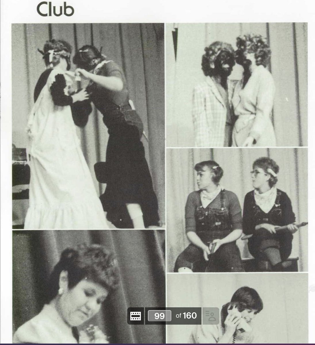 That reality is reflected in Carroll yearbooks from the 1980s, filled with page after page of all-white faces. In one from 1983, photos show members of the school’s 4-H Club appearing to perform a skit while dressed in blackface—a tradition steeped in centuries of racism.