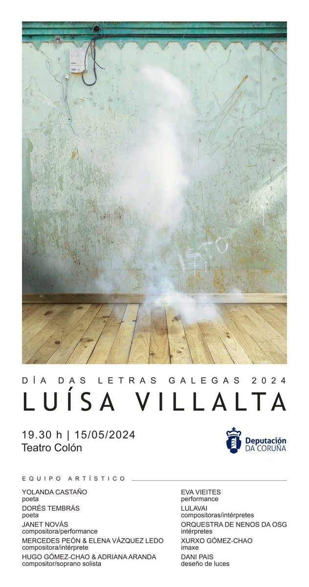 O Teatro Colón acolle mañá a gala das #LetrasGalegas da Deputación, en homenaxe a #LuísaVillalta 21noticias.com/2024/05/14/o-t…