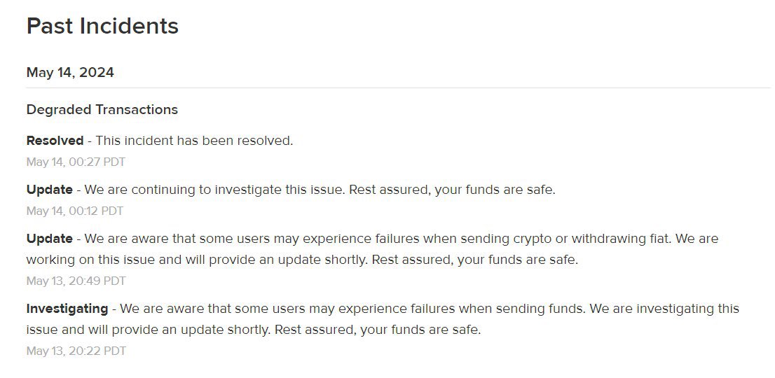 🚨 BREAKING 🚨 COINBASE WAS TEMPORARILY OUT OF SERVICE FOR 4 HOURS. THE ISSUE HAS BEEN FIXED BUT COINBSE HASN'T DISCLOSE THE CAUSE.