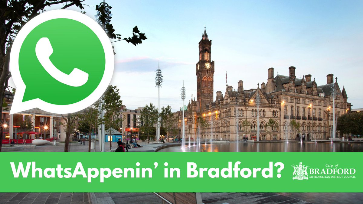 bradfordmdc's tweet image. You can now sign up to be a part of the Bradford Council WhatsApp channel and receive important news and information from across the district.
Sign up now: orlo.uk/RU65m