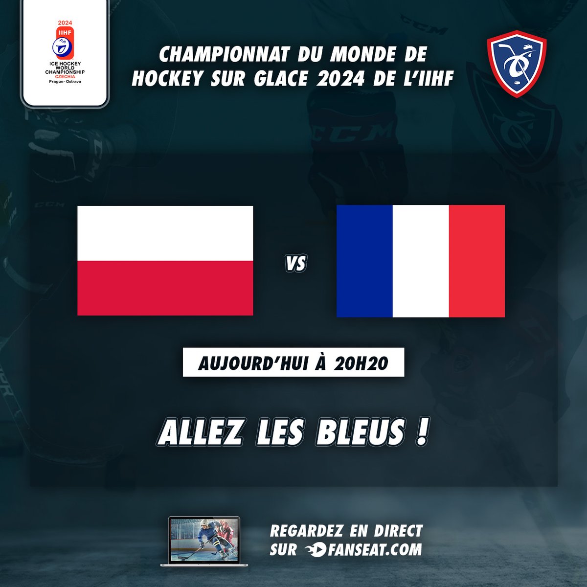 🏒🇫🇷 Regardez Les Bleus face à la Pologne ce soir ! @Hockey_FRA #Hockey #HockeyEnDirect #AllezLesBleus #EDFHockey