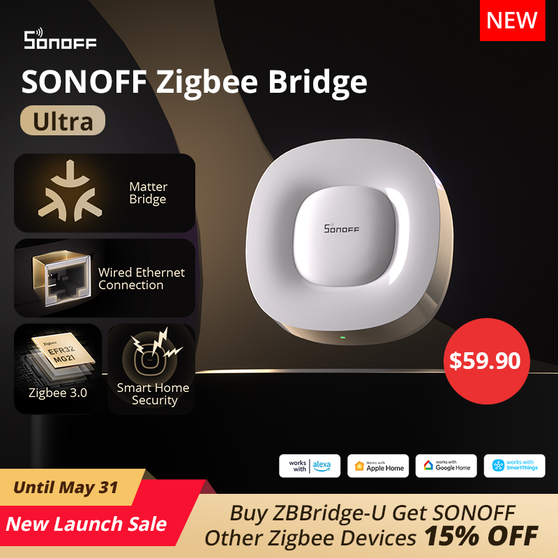 SONOFF New Release - Zigbee Bridge Ultra. It is a Zigbee 3.0 gateway, it can manage up to 256 SONOFF Zigbee sub-devices. It also acts as a Matter bridge, allowing SONOFF Zigbee sub-devices to seamlessly integrate with the Matter ecosystem.
Learn More: bit.ly/3yiW0EJ