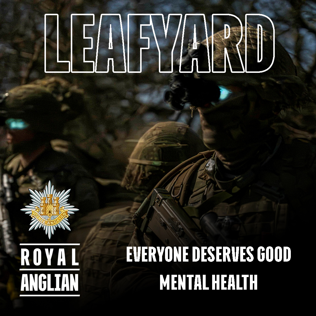 Mental Health Awareness Week. We invite you to explore Leafyard - a platform dedicated to enhancing mental fitness for you and your family. Completely free and anonymous. royalanglianregiment.com/veterans/well-…

#mentalheathawarenessweek #mentalhealth #RoyalAnglian #Veteran #soldier