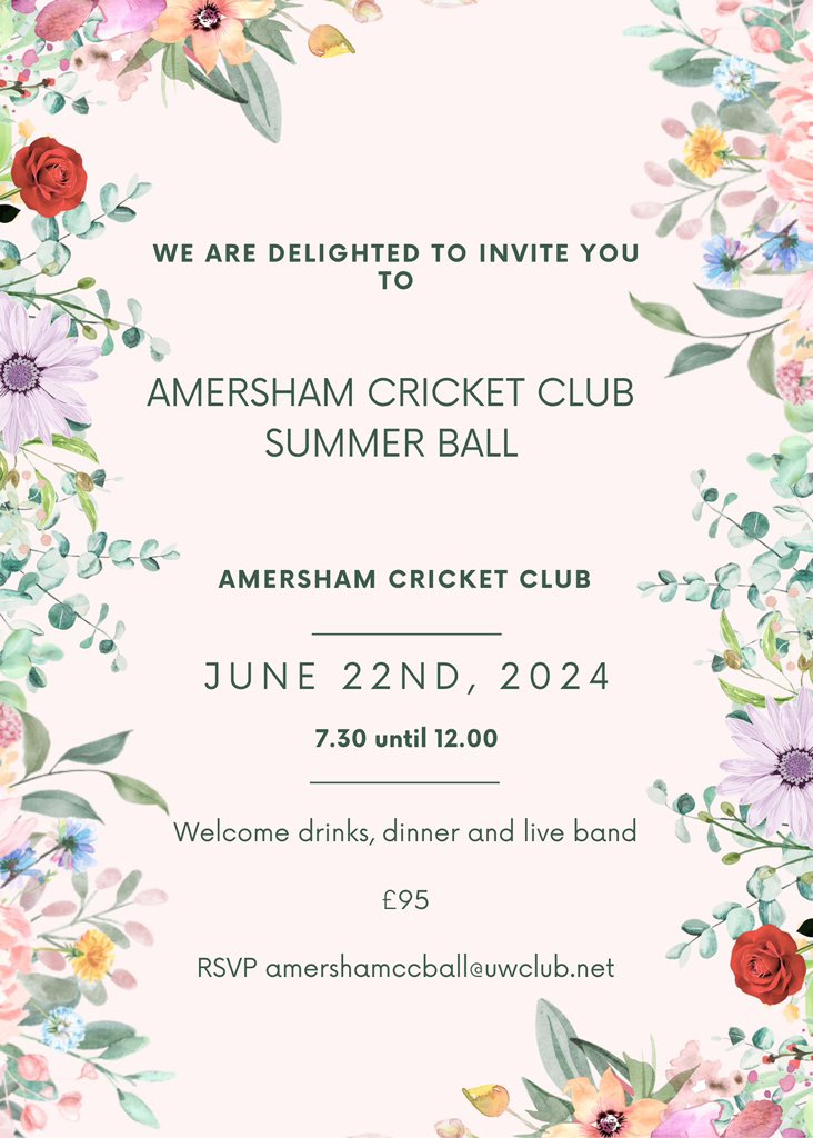 Amersham CC Summer Ball! 🎉☀️
