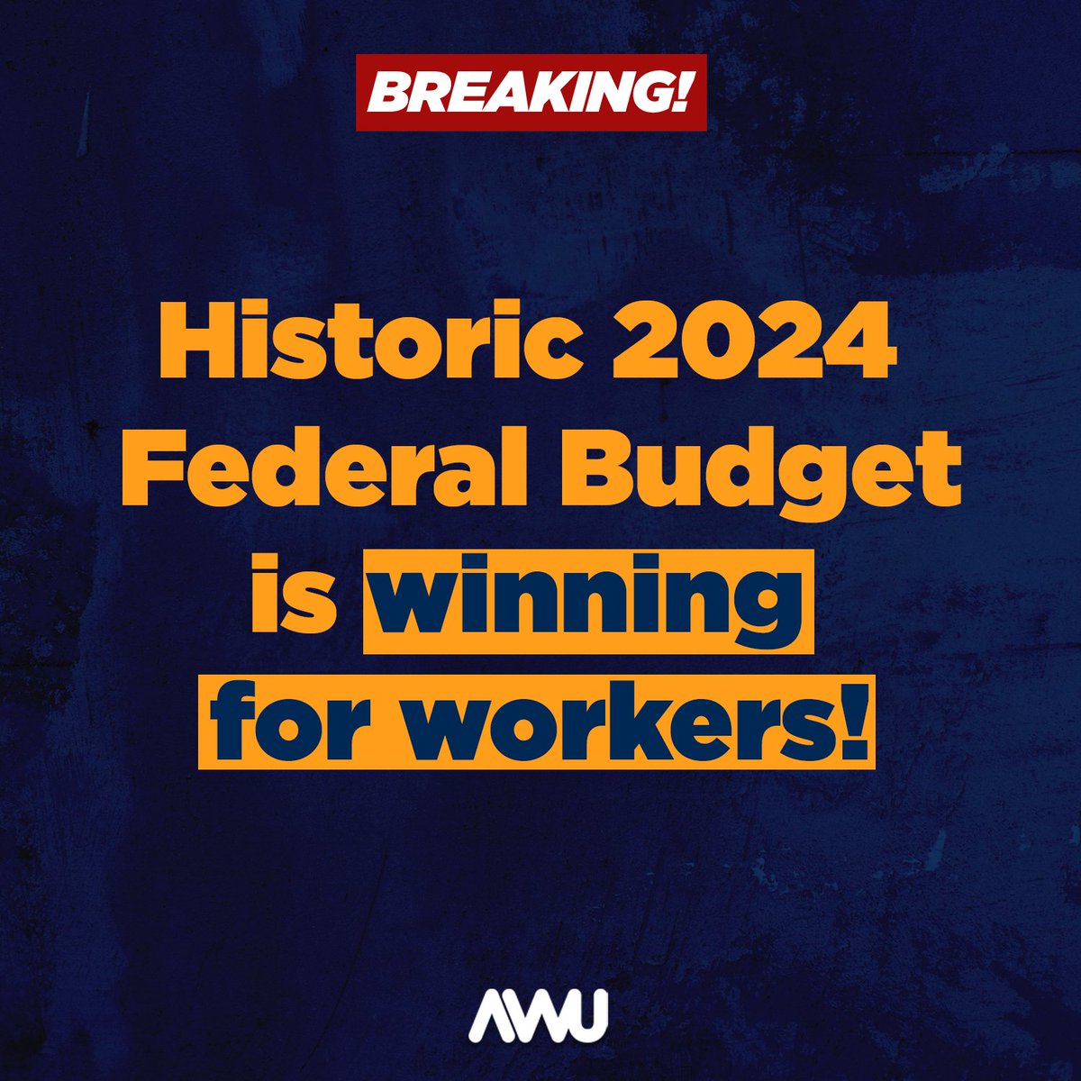 The Albanese Government's historic 2024 budget delivers for working Australians:

🏭 $22.7B for emerging clean manufacturing industries under the Future Made in Australia Program

#AWU #AWUnion #ausunions #auspol #budget2024