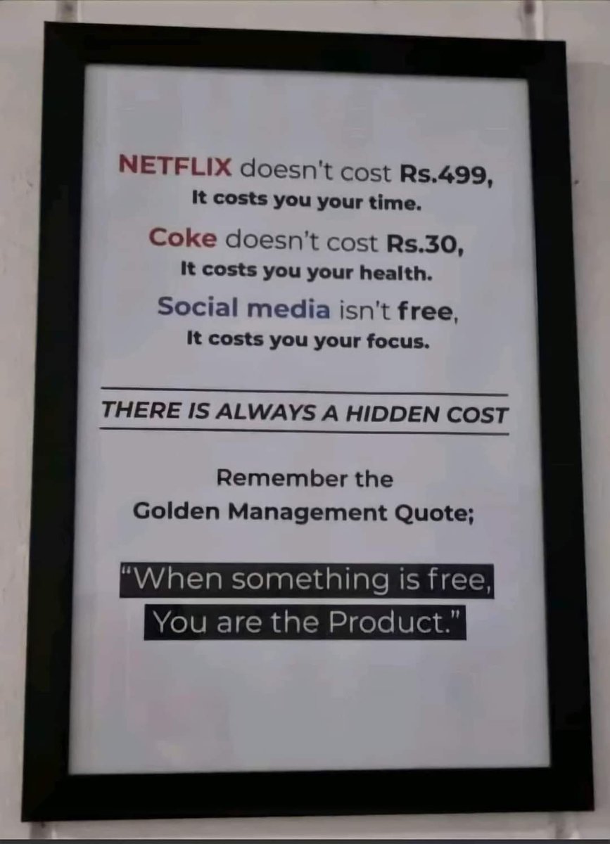 If something is free- you're the product.