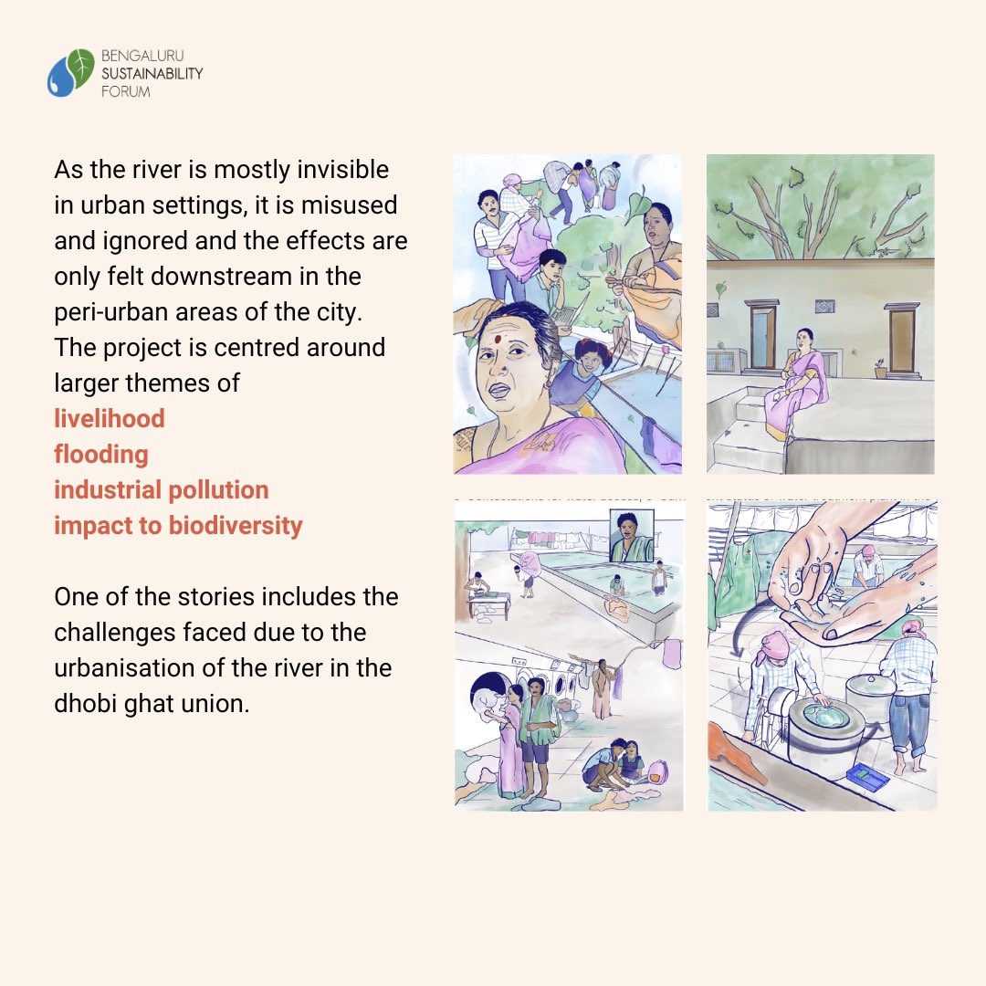 Shining a spotlight on socio-economic stories of the Vrishabhavati river! 🌿 The Vrishabhavati Story Project, a Small Grants Project, is on a mission to reveal the untold narratives through Illustrative storytelling.