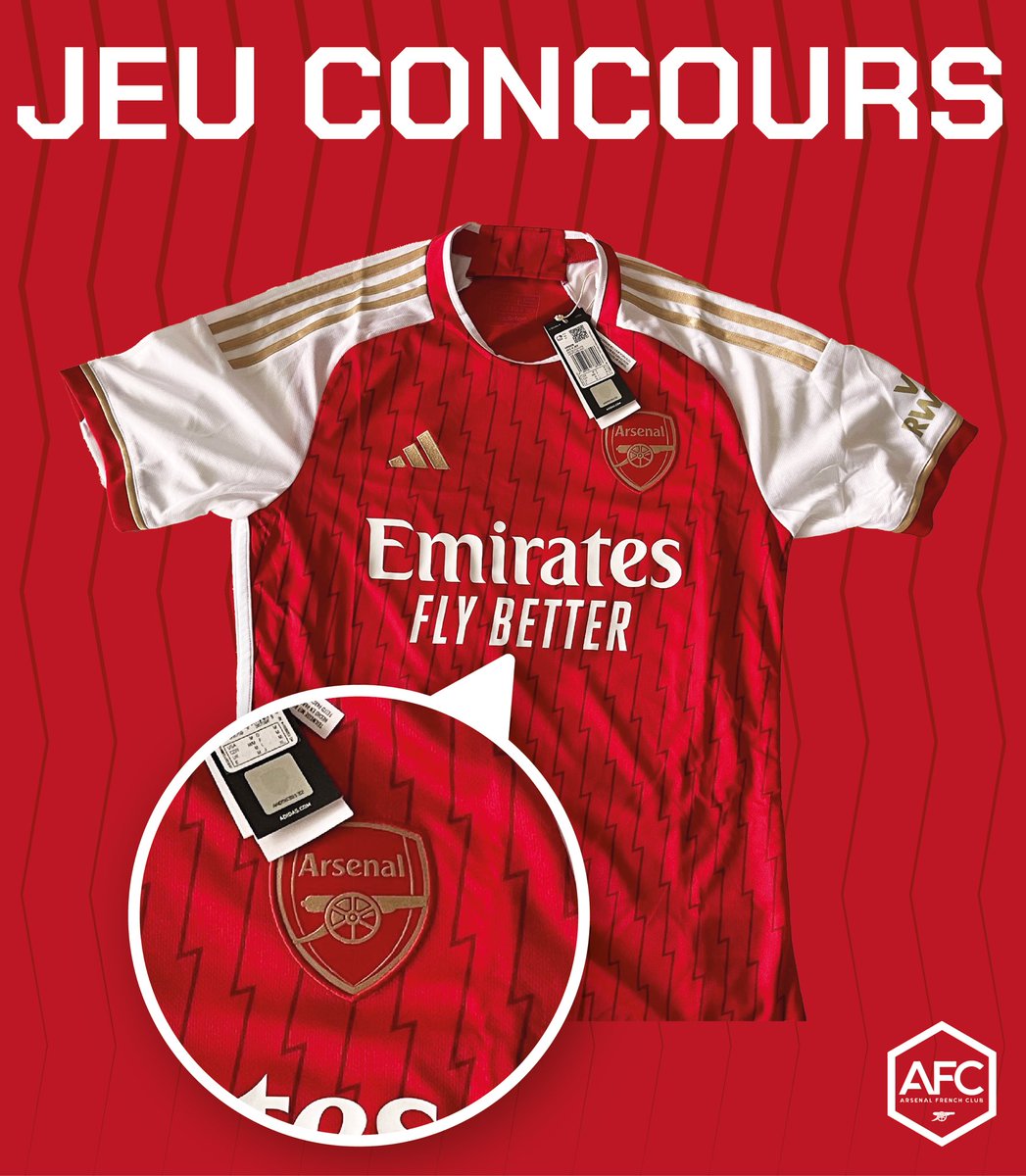 🔥 JEU CONCOURS 🔥 Pour terminer la saison en beauté, on a décidé d’offrir à l’un d’entre vous le maillot domicile de cette saison 23-24 🤩🎁 Pour tenter de gagner le maillot : 🔴 Follow @FrenchAFC 🔴 RT ce post 🔴 Tag quelqu’un qui supporte Arsenal en commentaire !