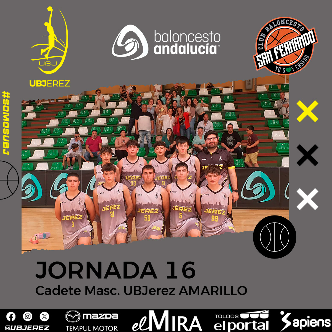 🟡 El Cadete Masc. UBJerez AMARILLO, único equipo aún en fase regular y que ya encara el final de su competición.

#SomosUBJ #SomosJerez