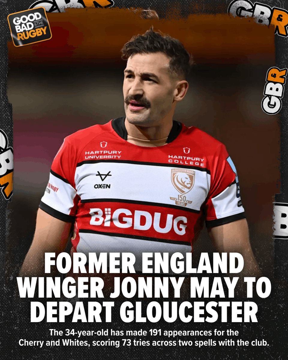 Gloucester Rugby have announced that Jonny May will leave the Club at the end of the current season. Jonny will play his final match at Kingsholm against Newcastle Falcons on Saturday.