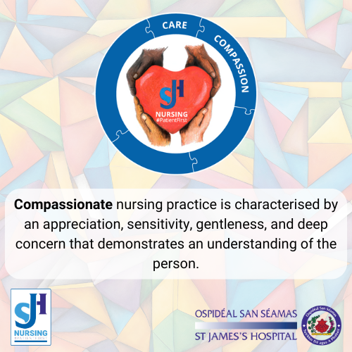 The second core value of the #nursing Professional Practice Model launched last week @stjameshospital is #compassion @Julie_o_grady @SJHDoN @valerie_brien