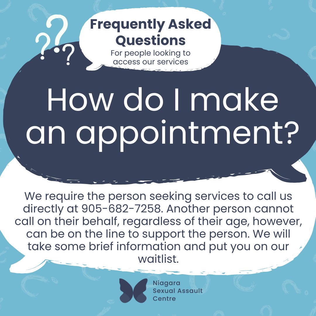 👉We require the person seeking services to call us directly at 905-682-7258. Another person cannot call on their behalf, regardless of their age, however, can be on the line to support the person. We will take some brief info and put you on our waitlist. #Niagara #Counselling