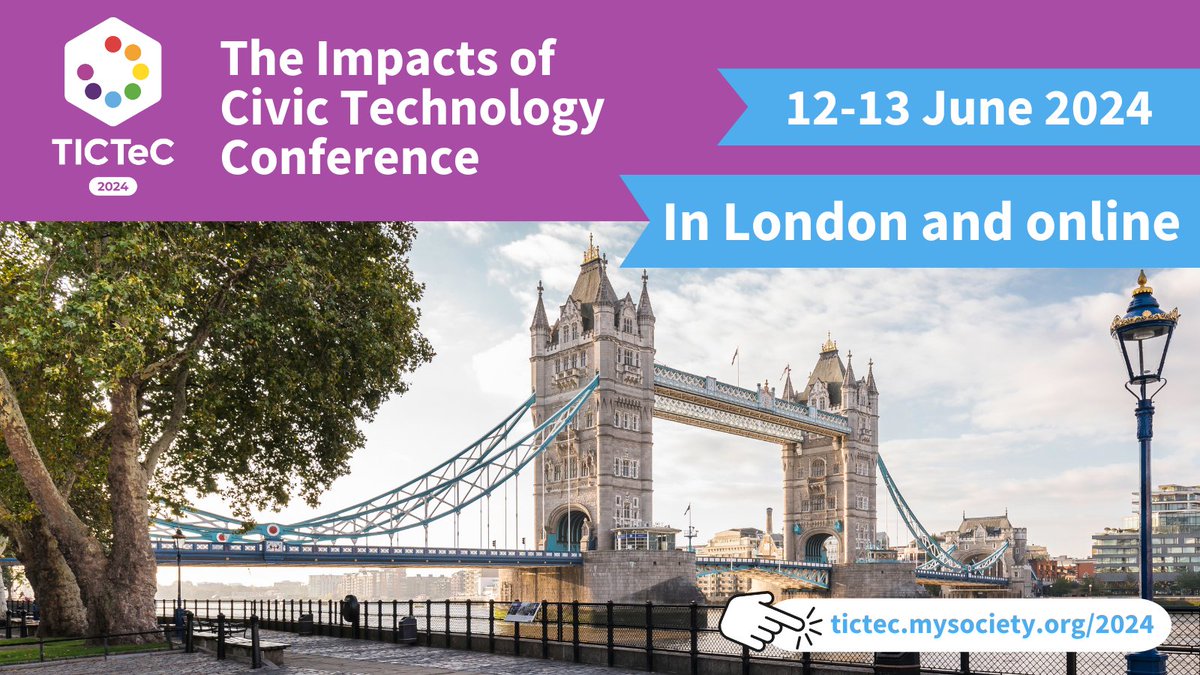 #TICTeC, the Impacts of Civic Technology conference, is an annual convening place for the #civictech community. This year we're in London - or join us online: most of the sessions will be live-streamed.
Browse the schedule now at tictec.mysociety.org/event/tictec-2…