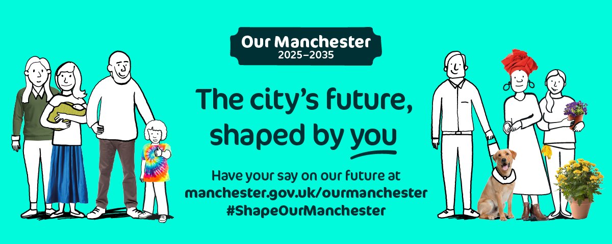 Have you had your say on Manchester's future? If not, then now's your chance to get involved and make your voice heard. Complete the survey here: Our Manchester 2025–2035: The city's future, shaped by you. #ShapeOurManchester