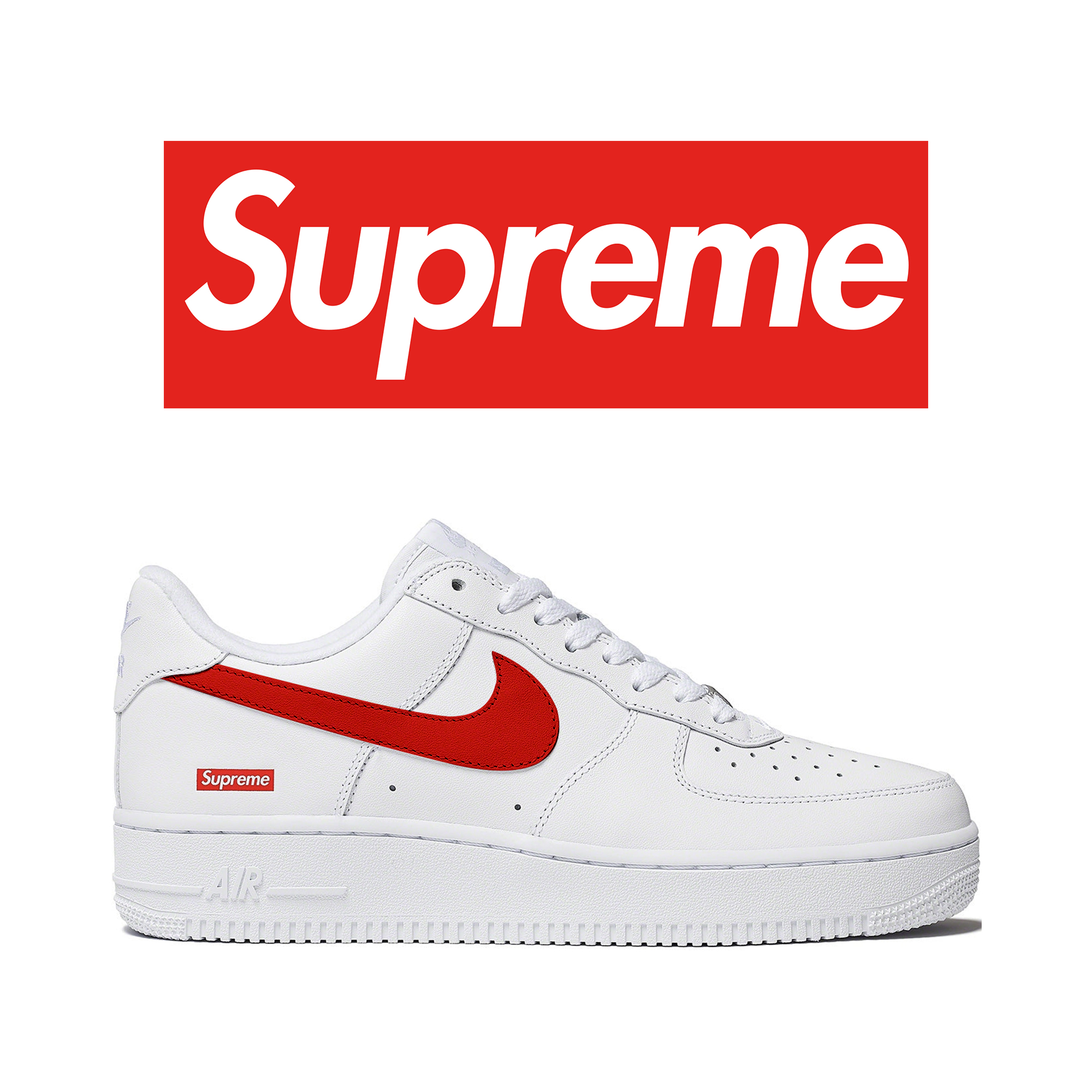 Af1 supreme red hot sale