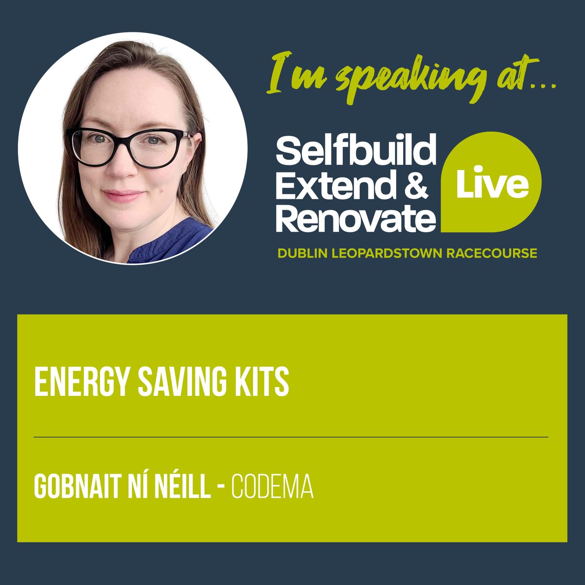 HomeEnergySavingKit (@energysavingkit) on Twitter photo Building, extending or planning your home?
Join me this Sun at 11.45, Leopardstown Racecourse at Selfbuild Live’s Advice Hub Theatre. 
Claim your FREE tickets at bit.ly/4an6PTv
#selfbuildlive #selfbuild #renovation #saveenergy #thingstodoindublin 
<a href="/CodemaDublin/">Codema</a> Building, extending or planning your home?
Join me this Sun at 11.45, Leopardstown Racecourse at Selfbuild Live’s Advice Hub Theatre. 
Claim your FREE tickets at bit.ly/4an6PTv
#selfbuildlive #selfbuild #renovation #saveenergy #thingstodoindublin 
<a href="/CodemaDublin/">Codema</a>