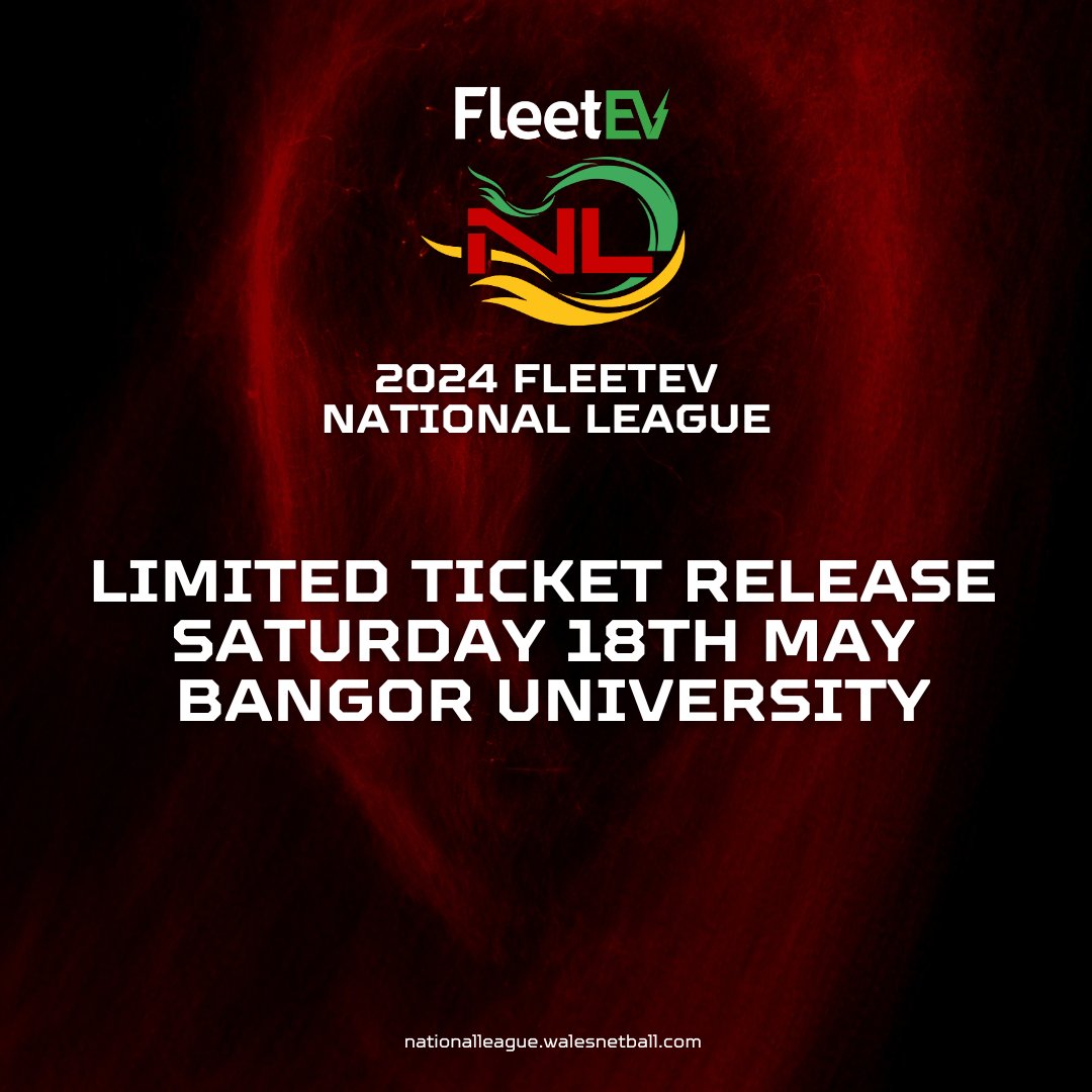 Limited FleetEV (@fleet_ev) National League ticket release for Saturday 18th of May @ Bangor University! 🏴󠁧󠁢󠁷󠁬󠁳󠁿 Don’t miss out! Once they’re gone they’re gone 🔥 Get your tickets here: ticketpass.org/o/400487389/wa…