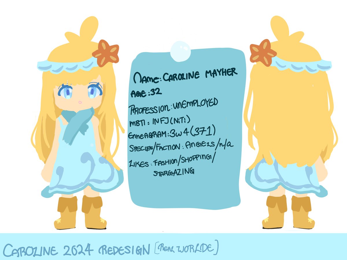 I made an updated refsheet for thr first time in forever