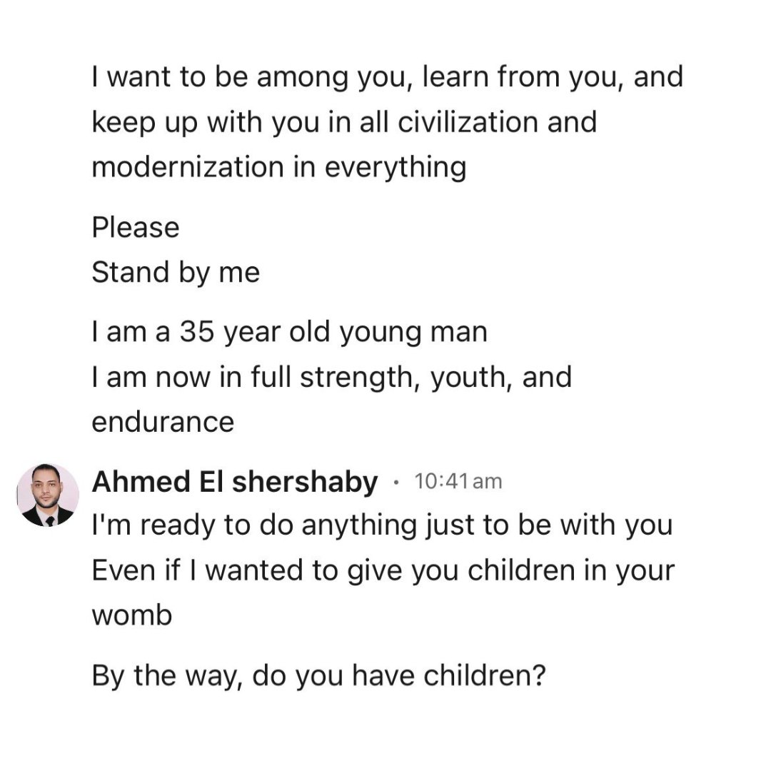 All that she wants is Ahmed's Sherbaby... 

(but pls no)