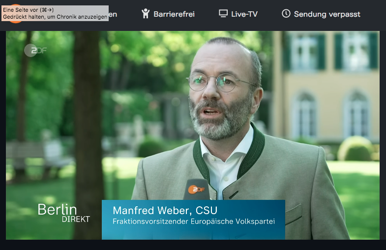 Wer CDU wählt, wählt Krieg und Zerstörung. Manfred Weber, Chef der EVP und oberster Hetzer gegen Russland und China sagt es ganz offen : 'Bedingungslose Unterstützung für die Ukraine ist das oberste Ziel der EU !' #Scholz #ZDFheute #Tagesschau #Tagesthemen #Ukraine #ORF #OE24