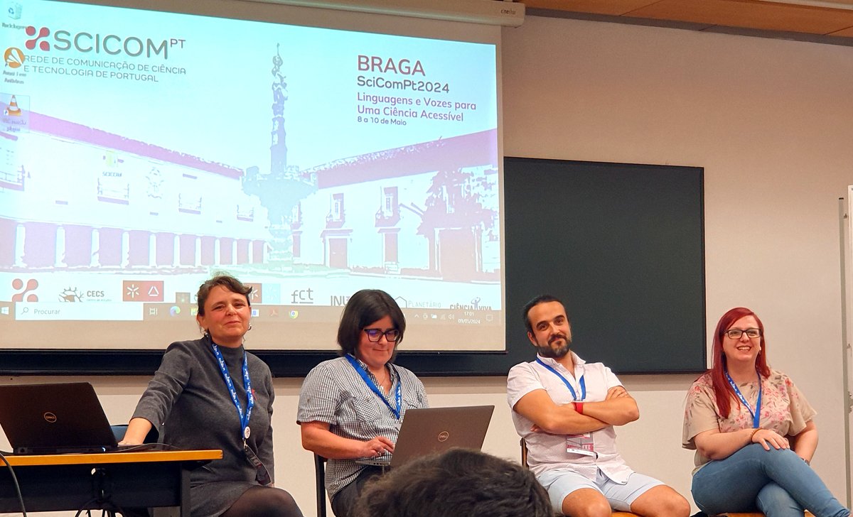 Last week, Diana Barbosa was in Braga for the #SciComPT2024, where she co-hosted and participated in a round-table dedicated to #accessibility and #inclusion practices in science communication on social networks. (1/2) #SciComm #SciComPT #SocialNetworks #ScienceCommunication