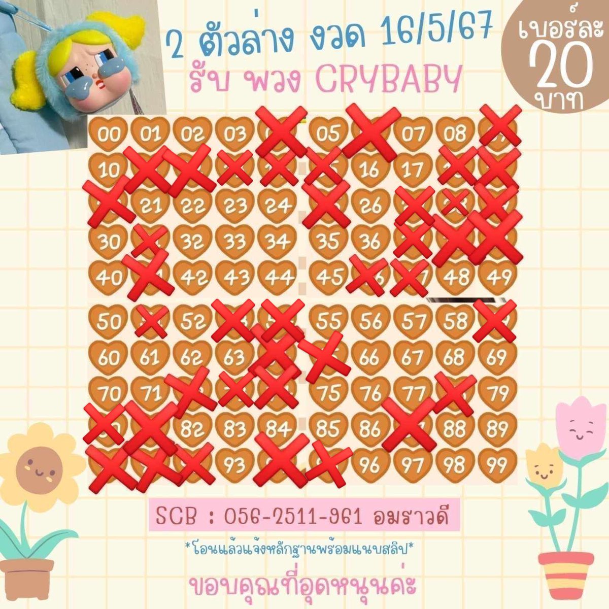 mathjya's tweet image. ซื้อเลย หรือลุ้นเลขก็ได้ค่า #ตลาดนัดcrybaby