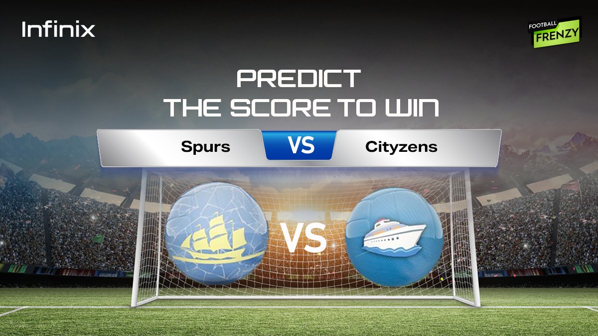 It is #InfinixFootballFrenzy  time again! A fierce clash will be going down between The Cityzens  Vs Spurs!  Let's know what side you are rooting for to win this clash.      Predict the scoreline correctly with the tag #InfinixFootballFrenzy to show support for your favorites.
