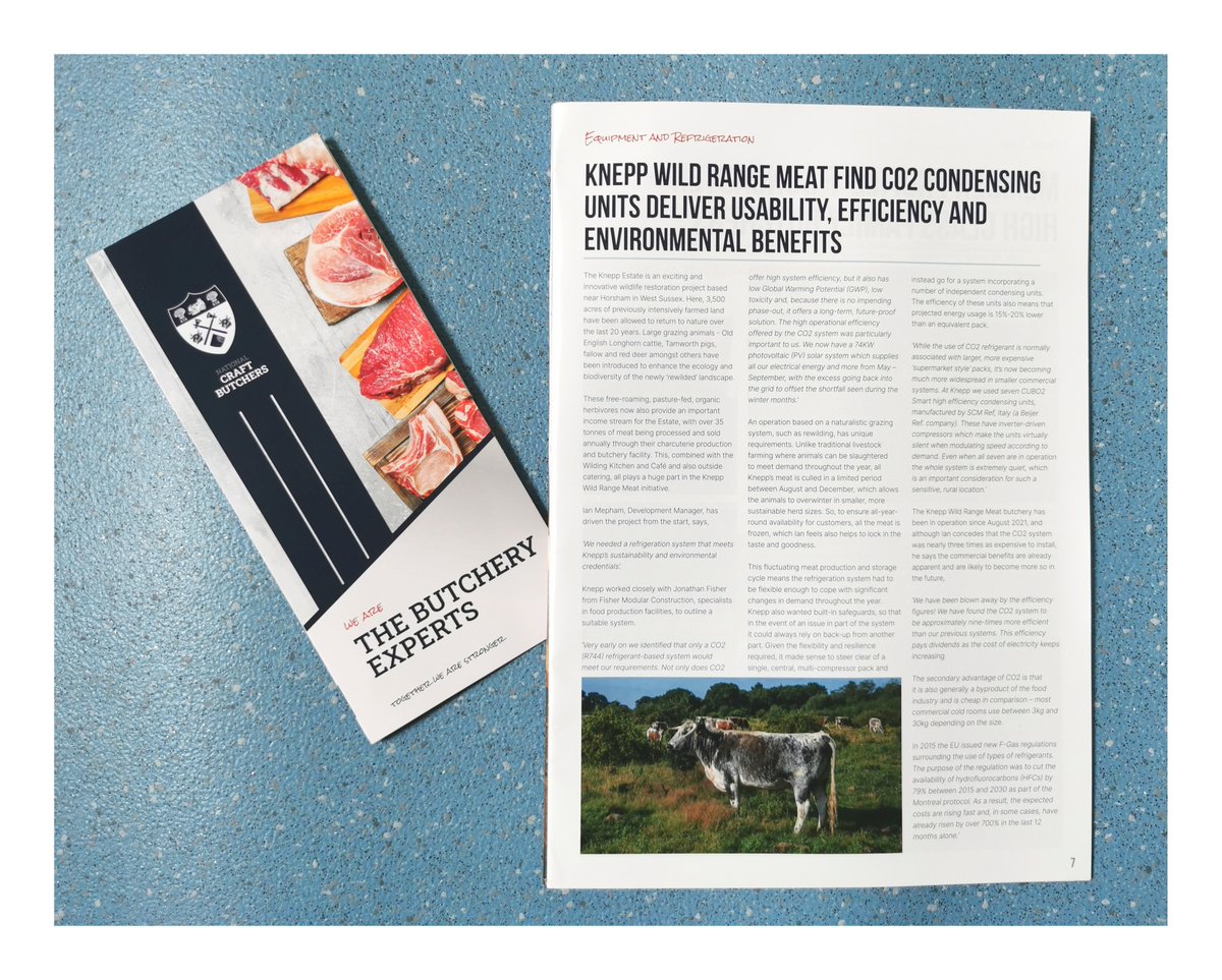 As a member of @ncraftbutchers we’re enjoying their latest edition of ‘The Craft Butcher’ magazine! We’re also delighted to see a feature on Knepp Estate, whose Butchery facility was built by Fisher UK.