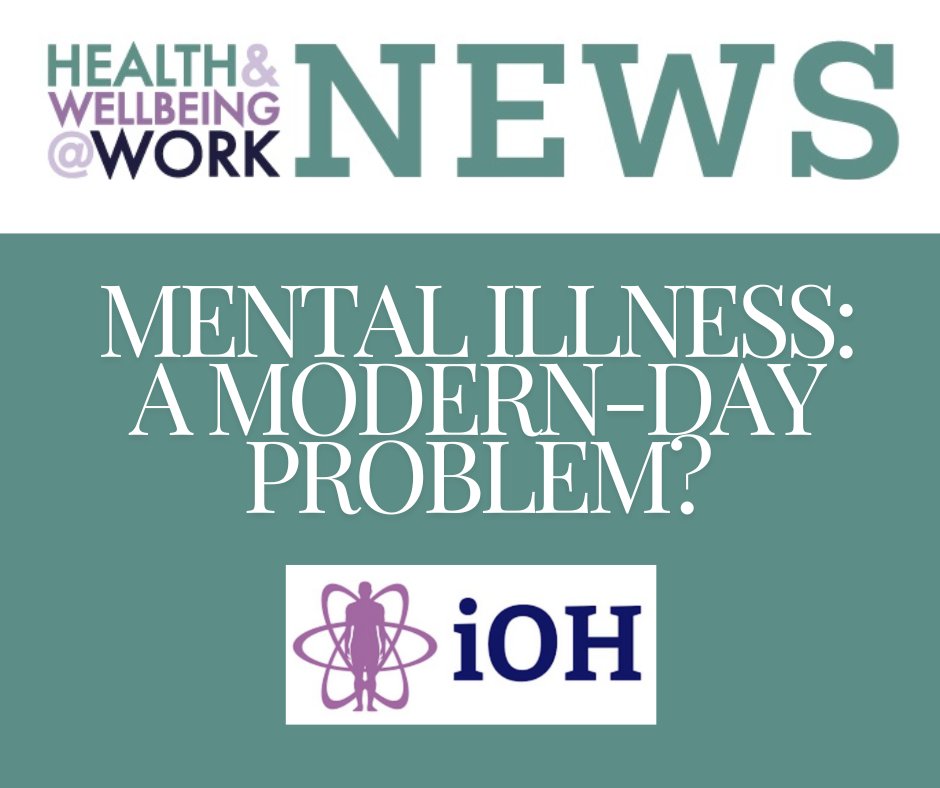 NEW ARTICLE: The @iocchealth delves into the timeless issue of #mentalhealth, challenging the notion of it being a modern-day problem. Despite progress, stigma persists. Read the article here ow.ly/QfxT50RFsZk #mentalheathatwork #ioh #healthandwellbeingatwork