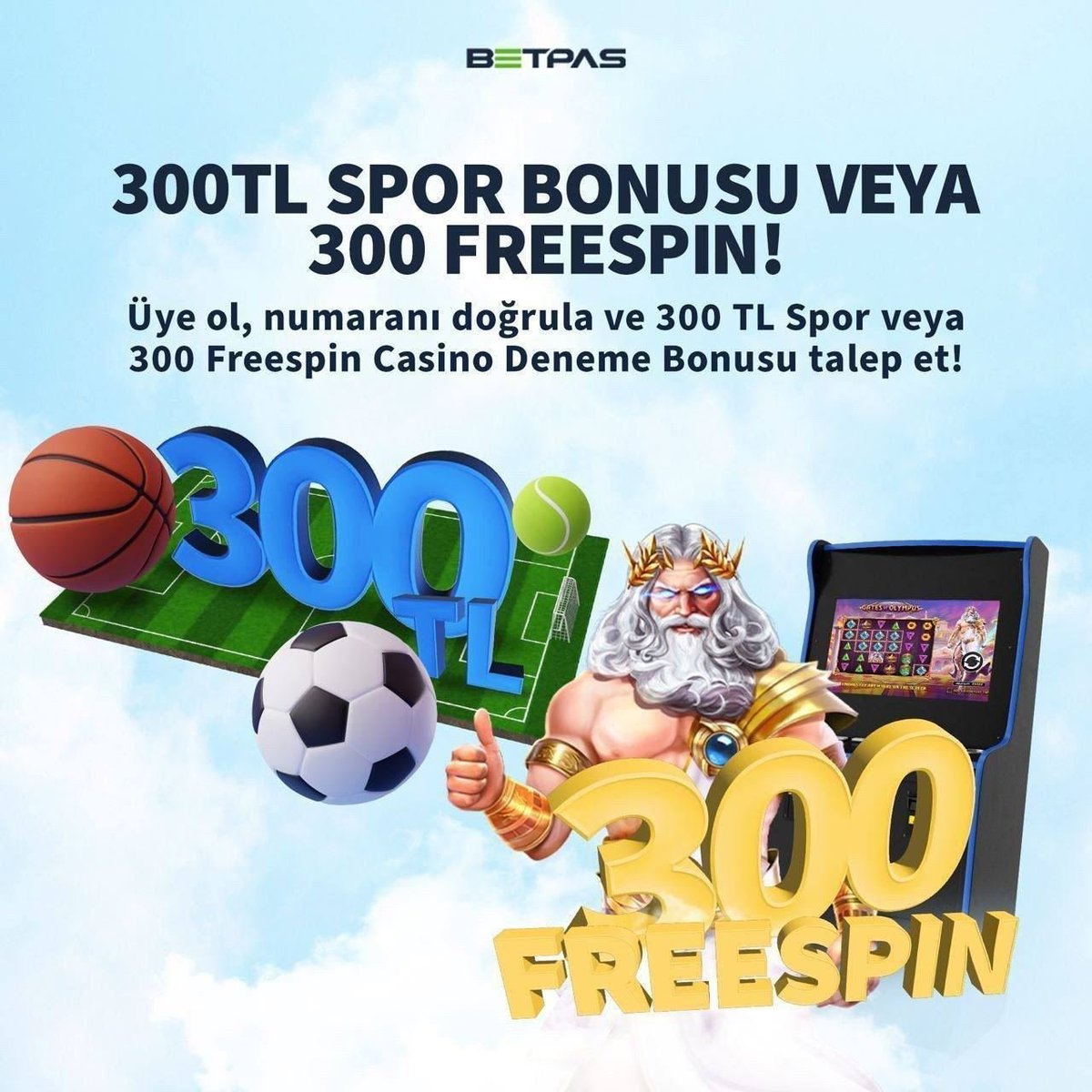 🚀Yeni Üyelere Özel 300 TL Deneme Bonusu veya 300 Freespin!
🎯Betpas'a kaydolun, hesabınızı aktif edin ve spor veya  300 TL Freebet veya 300 Freespin kazanın!
🔥Gates Of Olympus'ta geçerli
bit.ly/BetpasDeneme 

#denemebonusuyeni #BONUS #denemebonusuverensiteler #Canlibahis