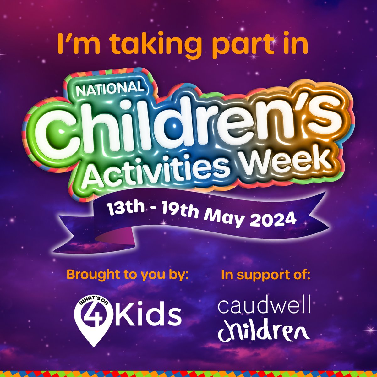 We are joining in the fun and participating in sponsored challenges #watchmefly for Children's Activities Week to support the <a href="/caudwellkids/">Caudwell Children</a> charity and raise awareness around the perceptions and attitudes towards disability. 
justgiving.com/campaign/caw24