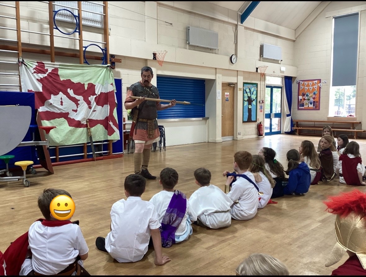 Year 3 enjoying their Roman workshop!
