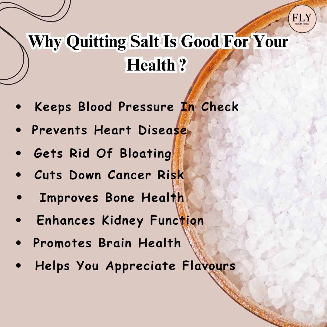 Reasons why you should quit salt ?

#sodium #salt #bloodpressure #heartdisease #bonehealth #healthylifestyle