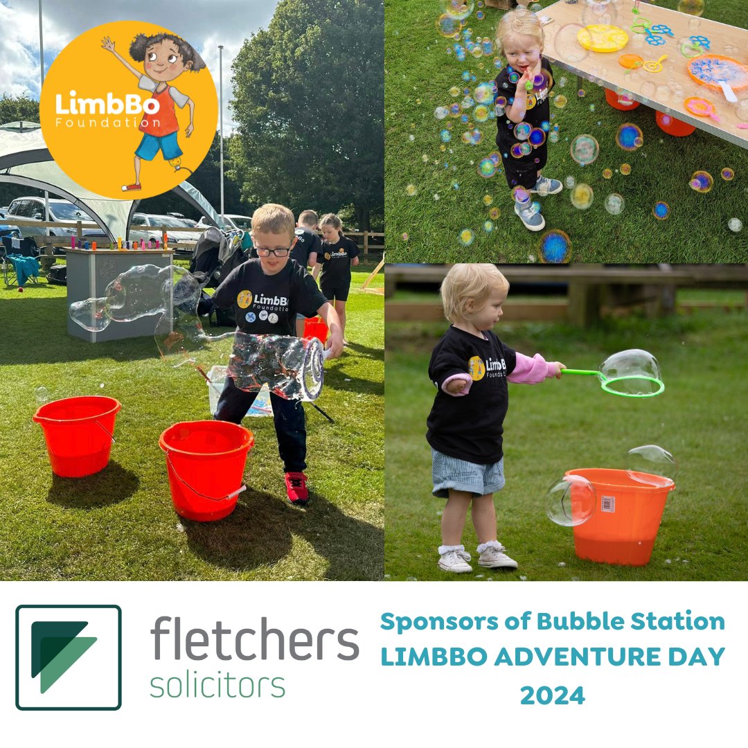 A  big thank you to @Fletchers_Group for sponsoring our Art tent and bubble station at Adventure Day 2024 - (we have other activities available for sponsors :) We much appreciate your support #limbdifference #limbdifferenceawareness