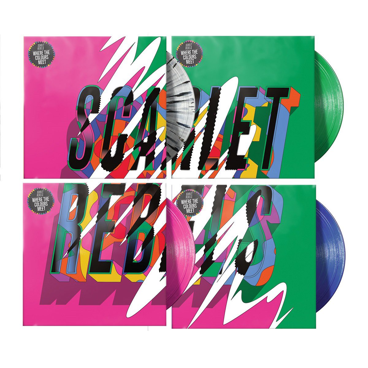 ‼️ATTENTION REBEL VINYL COLLECTORS ‼️ Have you seen the beautiful Vinyl collection for our new album ‘Where The Colours Meet’ ? You can collect all four editions and actually make the colours meet into one big beautiful art canvas! Pre order 👇 earache.com/scarletrebels