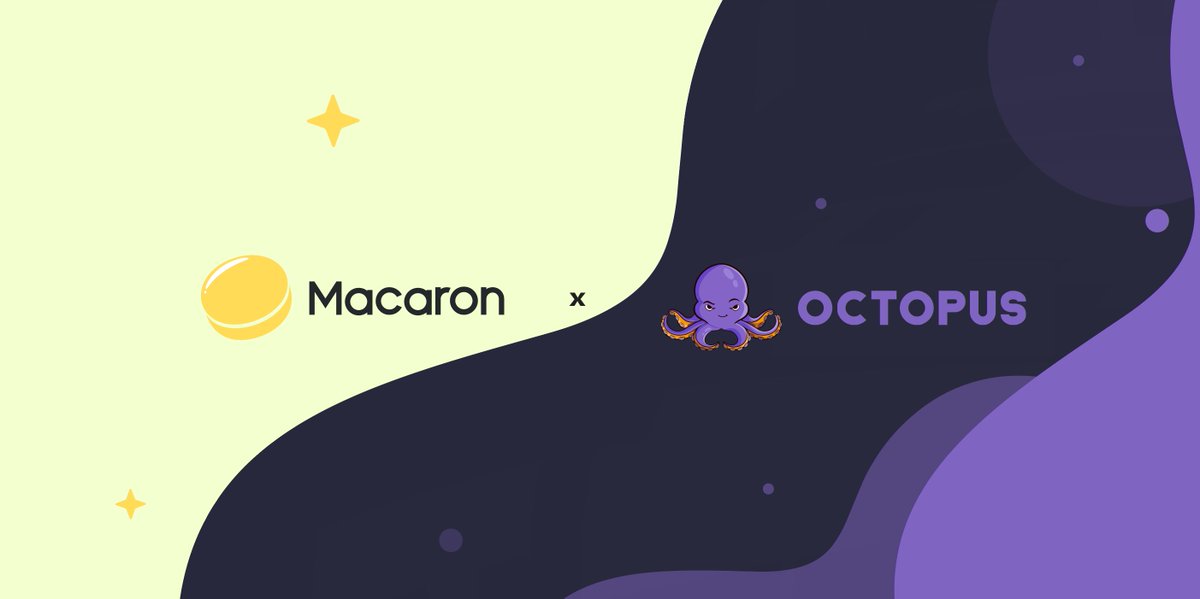 macarondex's tweet photo. Macaron X Octopus be friends! 👏

🏎️ Win 20 Macaron NFTs NOW   

🏎️ Tag 3 frnds & spread the news!     

🏎️ Follow @macarondex & @octopusbridge_ , leave your EVM wallet address here. Winners to announce on 20th.