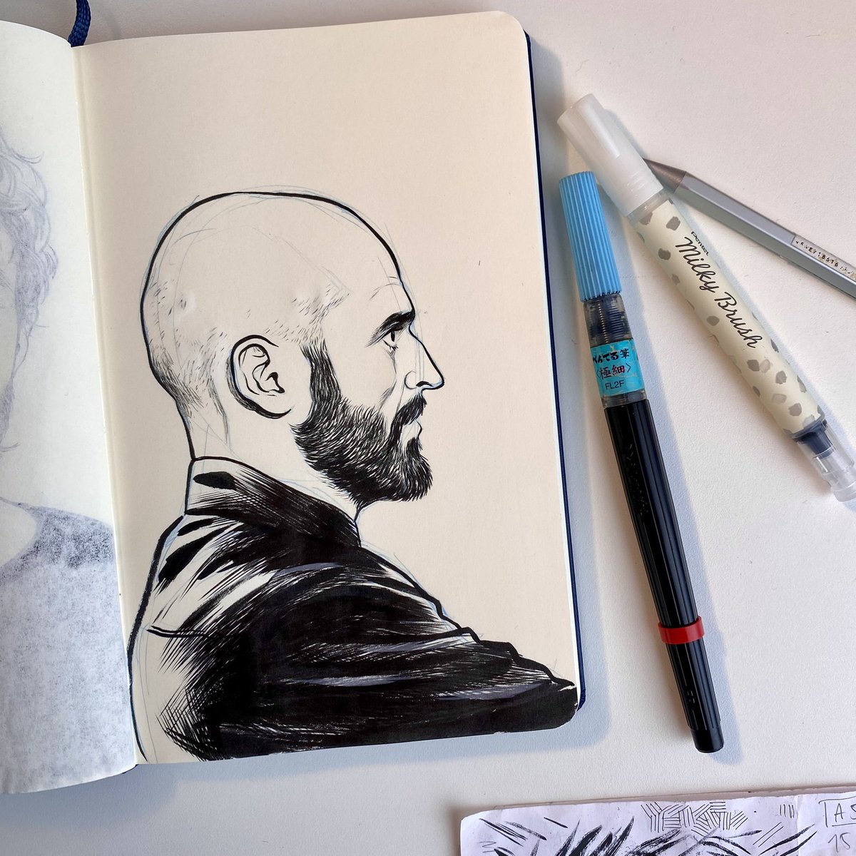 Rafael (copia da foto)

Penne: Fude Pen e Milky brush by #Pentel 
Carta: @moleskine 
Musica: Cali
Musicista: Silicon Estate
Modello: @a_bulafia