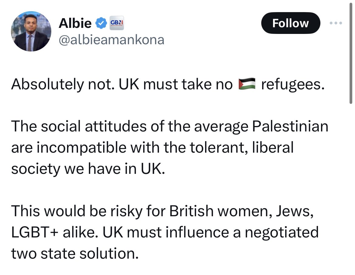 They would be risky for the British people. Why is that never enough of a reason? Why is the only acceptable reason to oppose immigration is that it’s harmful to other minorities, as if British people don’t deserve the right to safety, culture and self determination.