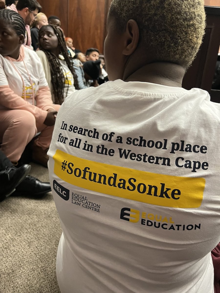 📍In court, the Judge said “it seems like the WCED is more focused on the litigation case rather than placing  learners in schools'Uthi uJudge nifuna uwinner icourt case kodwa abantwana abekho sesikolweni for 2024.🔥
#sofundasonke,ngenkani!
@equal_education 
@EElawcentre