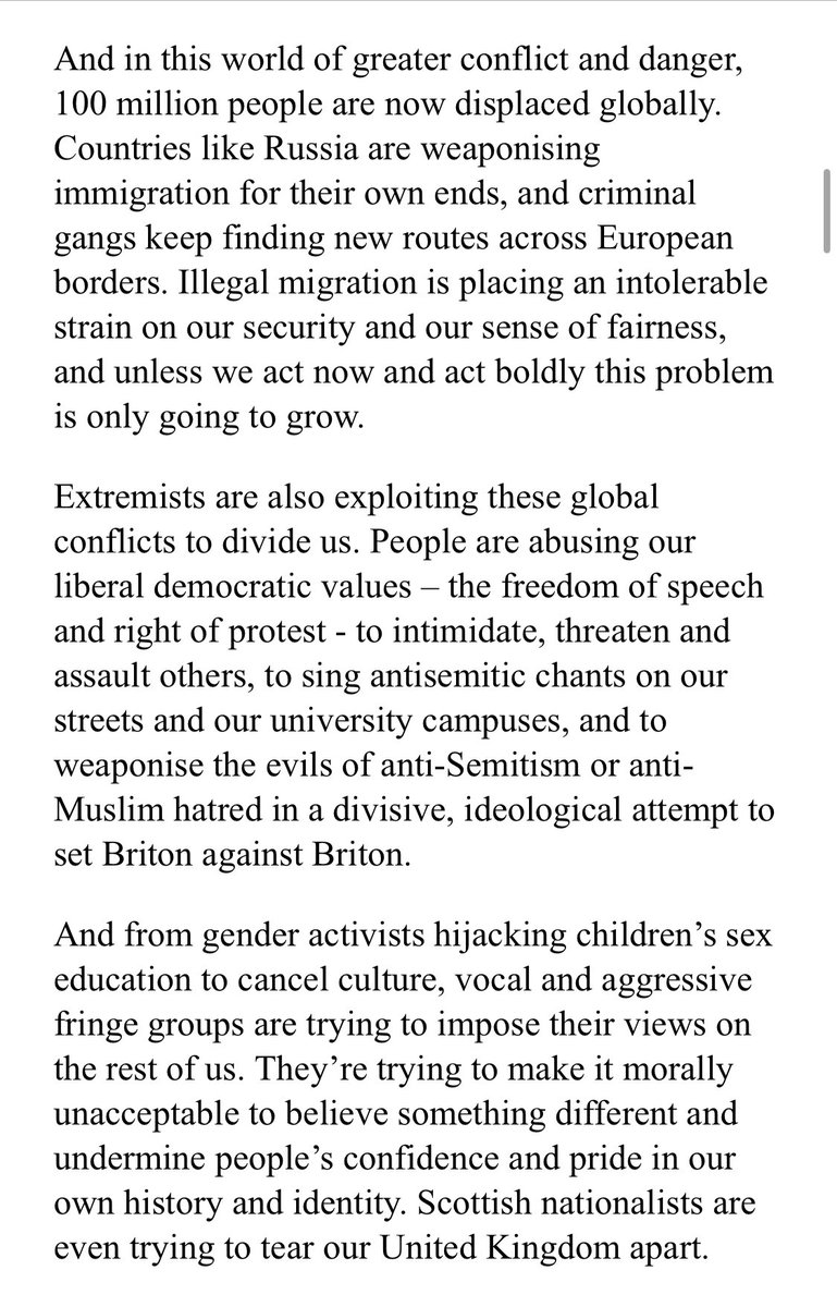 The Prime Miniature's speech deceying me, mine, and all #ScottishIndependence activists as. extremists for the very normal desire for self-determination. 
Even in @theSNP imploded tomorrow, the #ScottishIndependence movement won't be going anywhere. 
No YESSER turns NO.