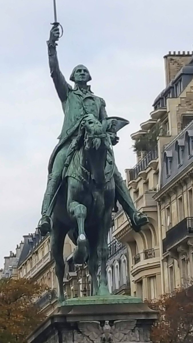 A determined George #Washington seems poised to win #independence in this triumphant #statue in #Paris #TheParisEffect #history #allies #equestrian #travel